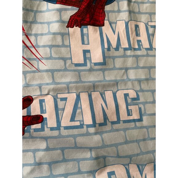 Marvel Kids Amazing Spider-Man 2 Twin Flat Sheet Cutter Blue & Red - Picture 8 of 15